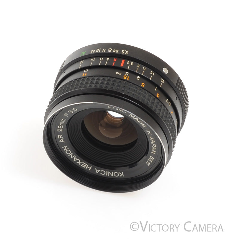 Konica Hexar AR 28mm f3.5 Manual Focus Wide Angle Prime Lens [EXC+] - Victory Camera