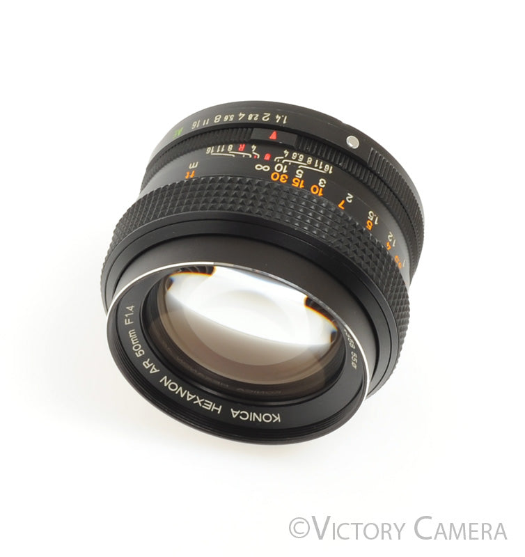 Konica Hexanon 50mm F1.4 AR Mount Prime Lens [EXC+] - Victory Camera