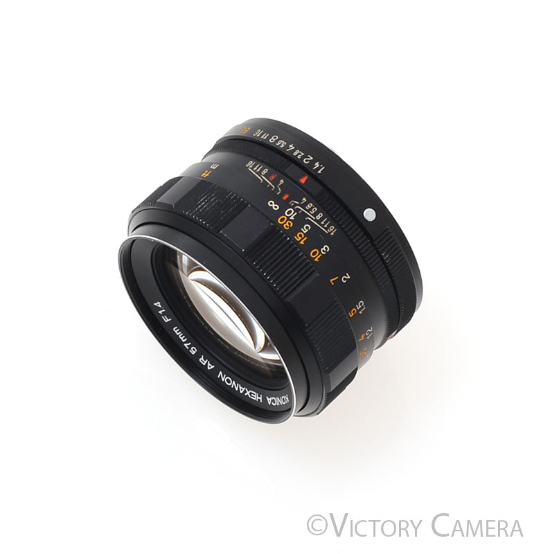 Konica Hexanon 50mm F1.4 AR Mount Prime Lens [EXC+] - Victory Camera