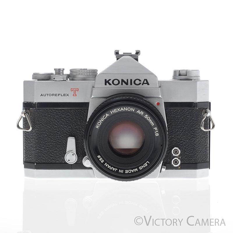 Konica Autoreflex "T" 35mm SLR Camera w/ 50mm f1.8 Prime Lens [EXC-] image 1