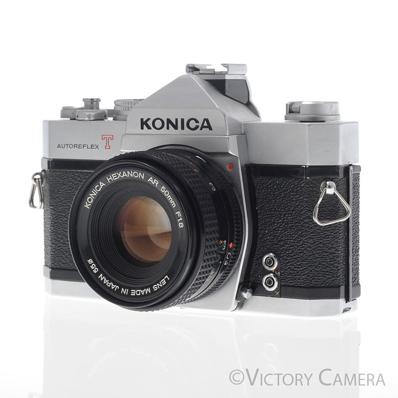 Konica Autoreflex "T" 35mm SLR Camera w/ 50mm f1.8 Prime Lens [EXC-] image 2