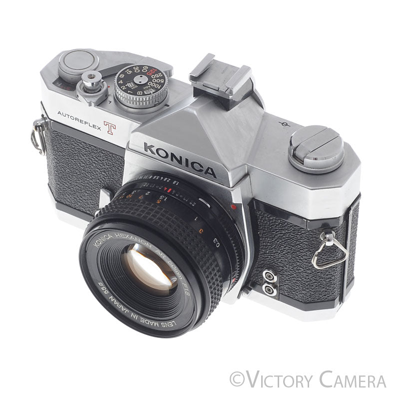 Konica Autoreflex "T" 35mm SLR Camera w/ 50mm f1.8 Prime Lens [EXC-] image 3