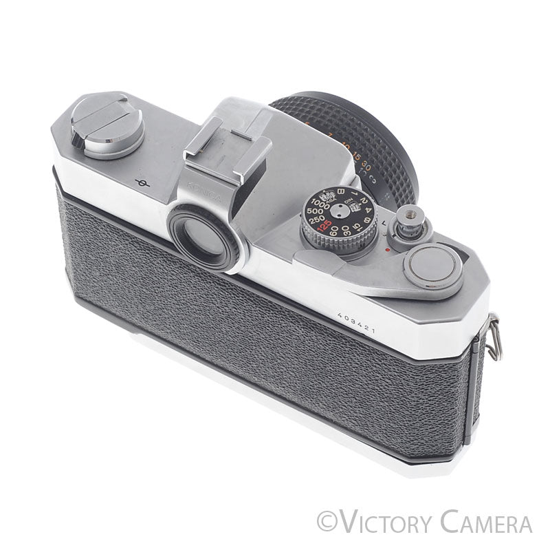Konica Autoreflex "T" 35mm SLR Camera w/ 50mm f1.8 Prime Lens [EXC-] image 4