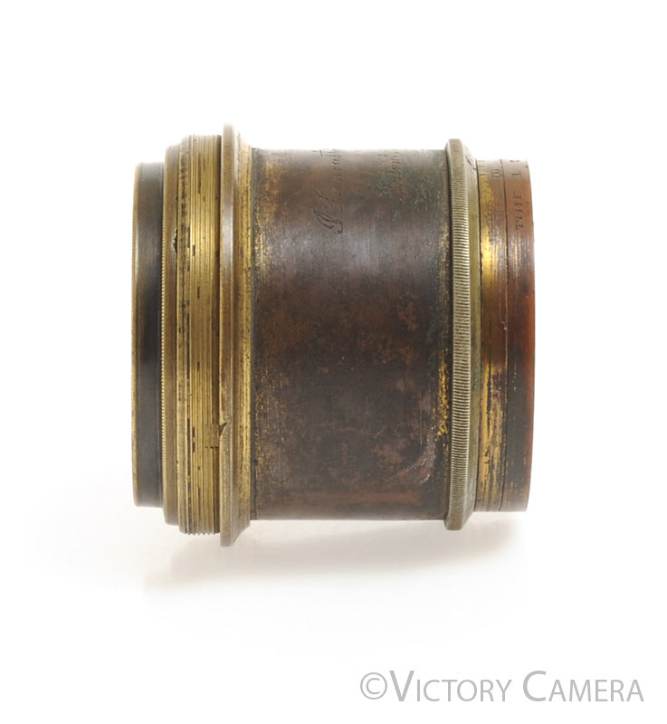 Lancaster and Son&#39;s 10&quot; 4x5 View Camera Meniscus Brass Lens [EXC+] - Victory Camera
