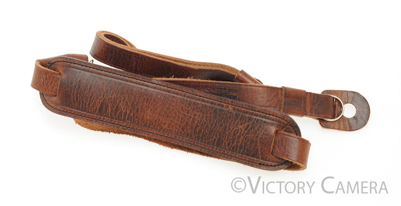 Luigi Crescenzi Brown Leather Neck Strap -Nice- [EXC+] - Victory Camera