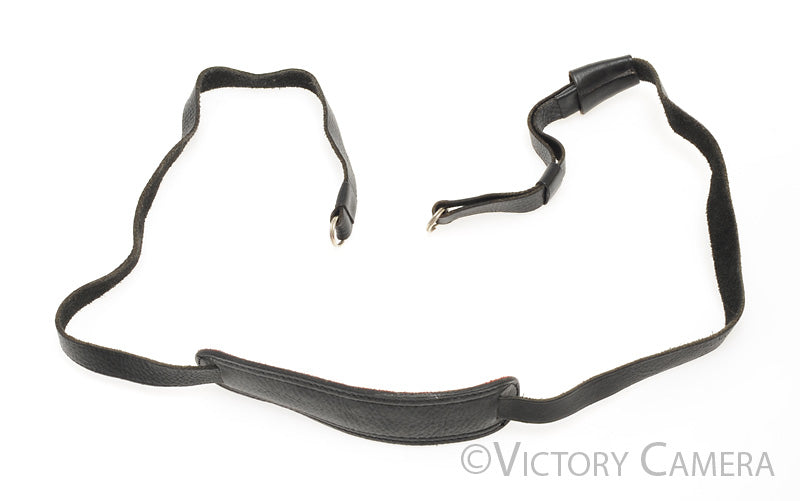 Black Leather Camera Strap for Contax Hand Made in Italy [EXC+] - Victory Camera