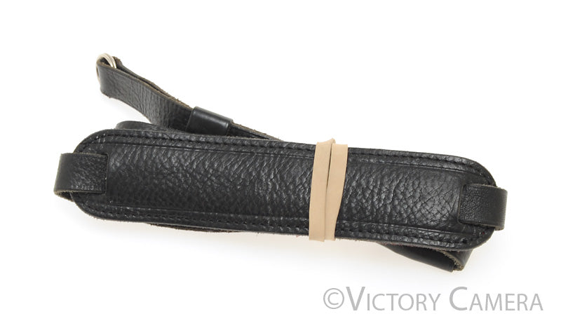 Black Leather Camera Strap for Contax Hand Made in Italy [EXC+] - Victory Camera