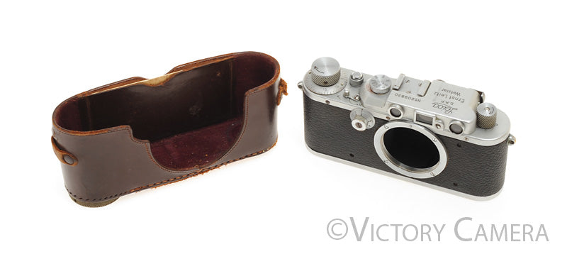 Leica IIIa 35mm Rangefinder Camera Body w/ Leather Half Case [EXC] - Victory Camera