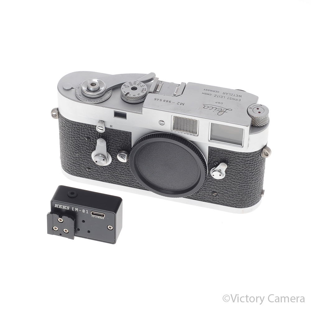 Leica M2 Classic Chrome 35mm Rangefinder Camera Body w/ KEKS [EXC-] image 5