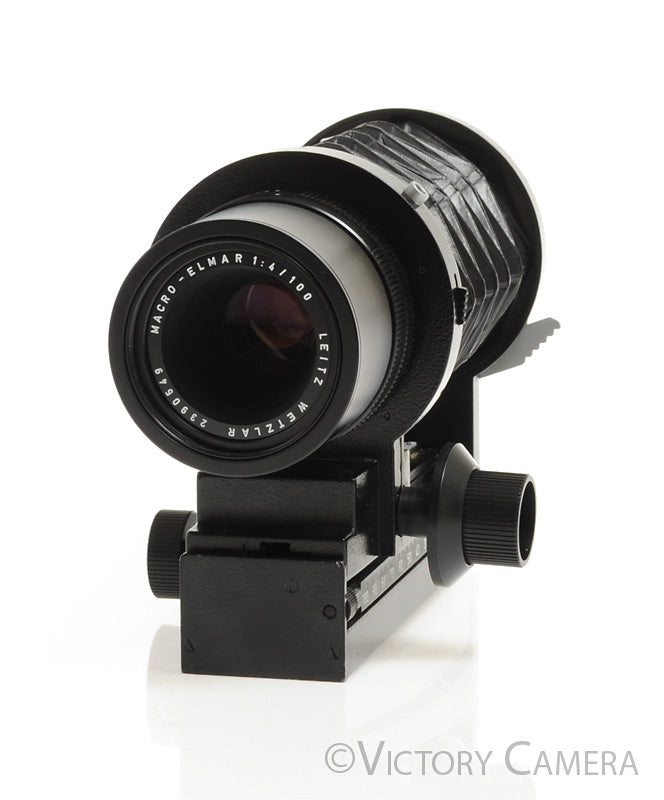 Leica Macro-Elmar 100mm F4 R Lens on Bellows  [EXC+] - Victory Camera