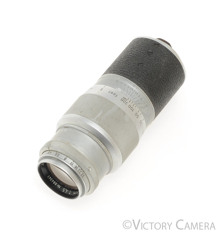 Leica 13.5cm 135mm f4.5 Hektor Bayonet LTM  Portrait Prime Lens [GOOD] - Victory Camera