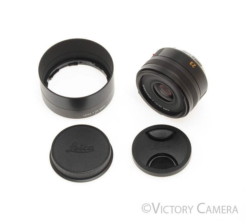Leica Summicron-T 23mm f2 ASPH Wide Angle Lens for TL Mount w/ Shade [MINT-] - Victory Camera