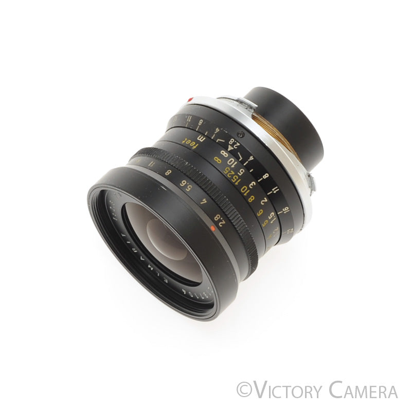 Leica Elmarit 28mm f2.8 V1 Metal Tab M Mount Lens w/ Shade -YYE CLA- [EXC+]