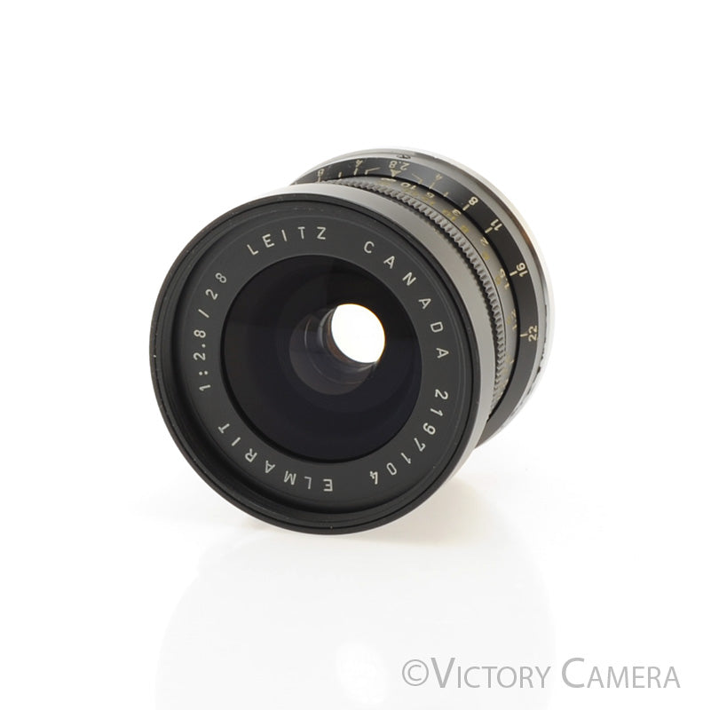 Leica Elmarit 28mm f2.8 V1 Metal Tab M Mount Lens w/ Shade -YYE CLA- [EXC+]