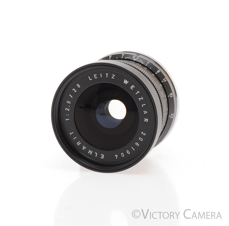 Leica Elmarit 28mm f2.8 V1 Metal Tab M Mount Lens Red Scale [EXC] - Victory Camera