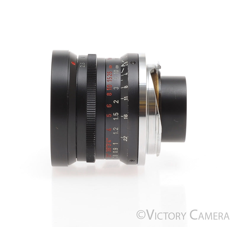 Leica Elmarit 28mm f2.8 V1 Metal Tab M Mount Lens Red Scale [EXC] - Victory Camera