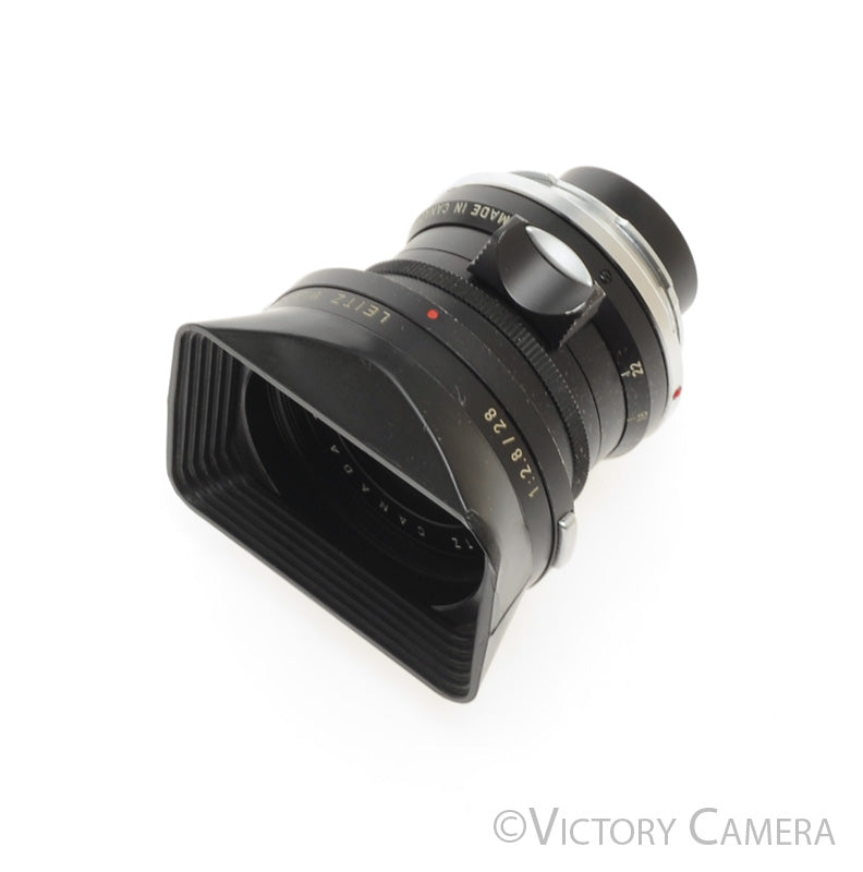 Leica Elmarit 28mm f2.8 V1 Metal Tab M Mount Lens w/ Shade -YYE CLA- [EXC+]