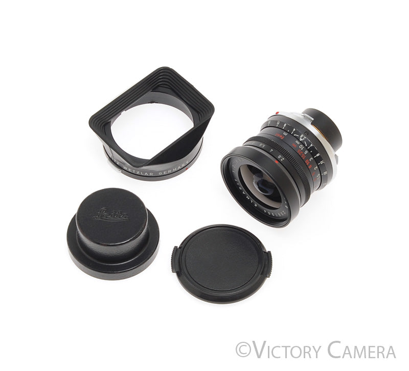 Leica Elmarit 28mm f2.8 V1 Metal Tab M Mount Lens Red Scale [EXC] - Victory Camera