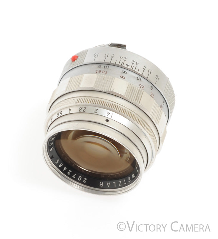 Leica 50mm f1.4 Summilux V1 Type 2  Chrome M Mount Lens [EXC+] - Victory Camera