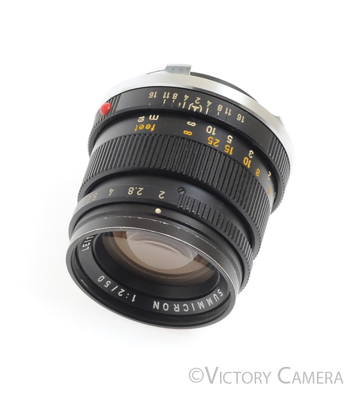 Leica 50mm F2 Summicron V3 Wetzler Black M Mount Prime Lens -Minor Haze- - Victory Camera