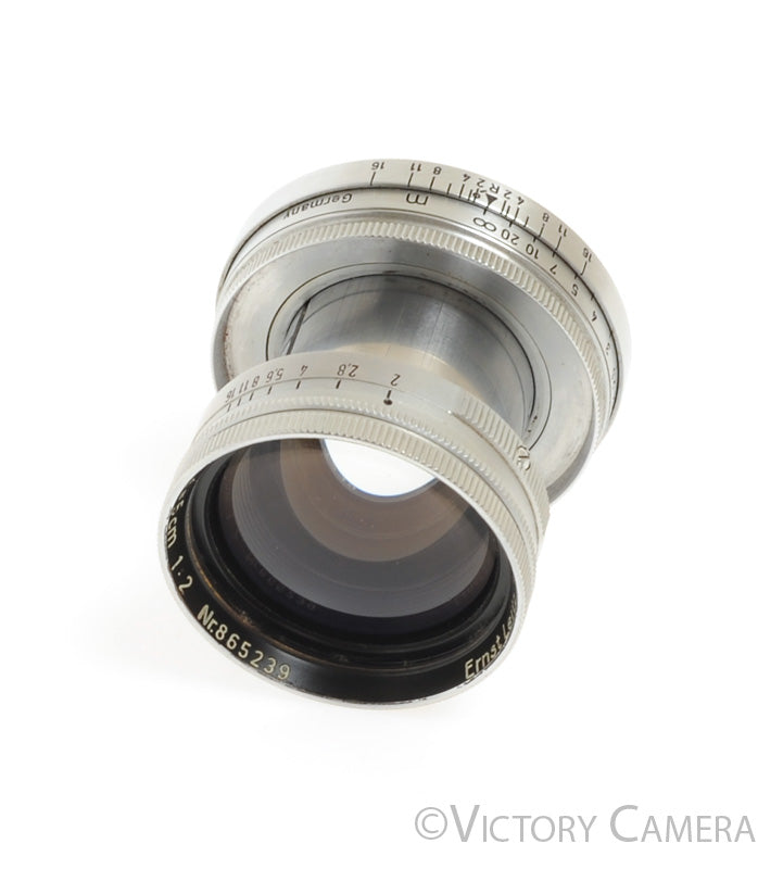 Leica Screw Mount Summitar 5cm f2 Coated Lens L39 LTM (Meters) -Good Glass- [EXC-] - Victory Camera