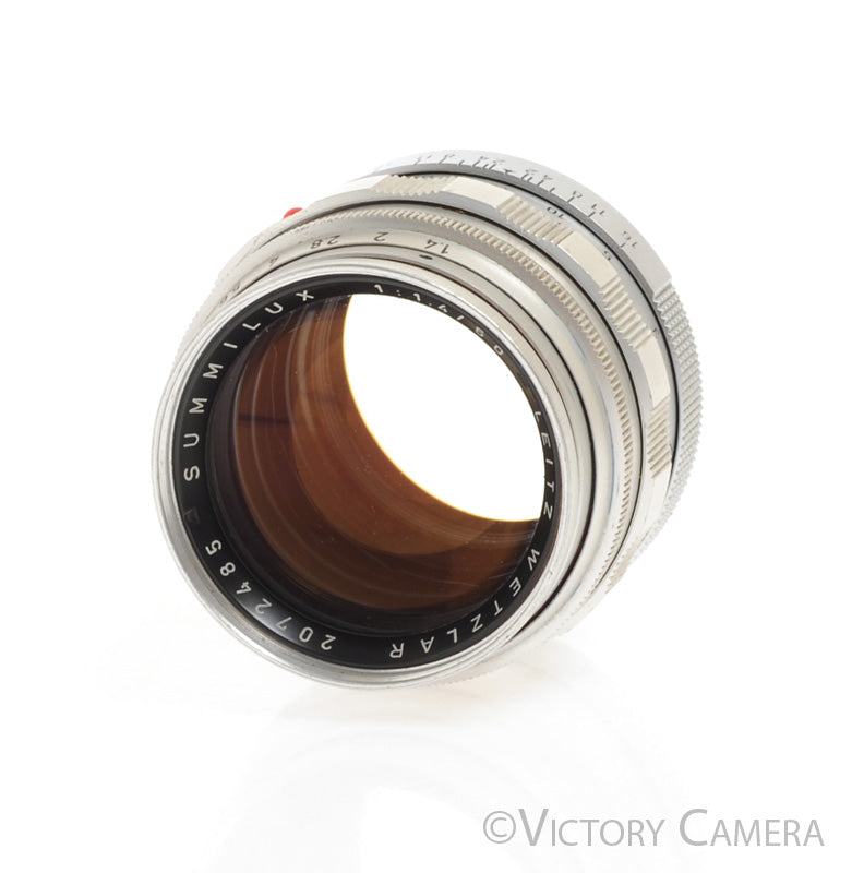 Leica 50mm f1.4 Summilux V1 Type 2  Chrome M Mount Lens [EXC+] - Victory Camera