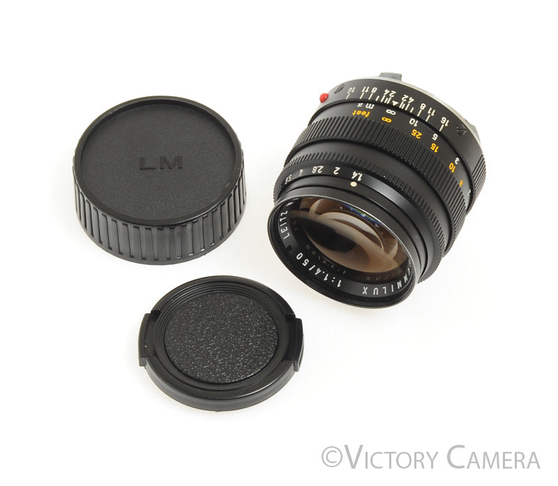 Leica Summilux 50mm F1.4 E43 V2 M Mount Black Lens  [EXC+] - Victory Camera
