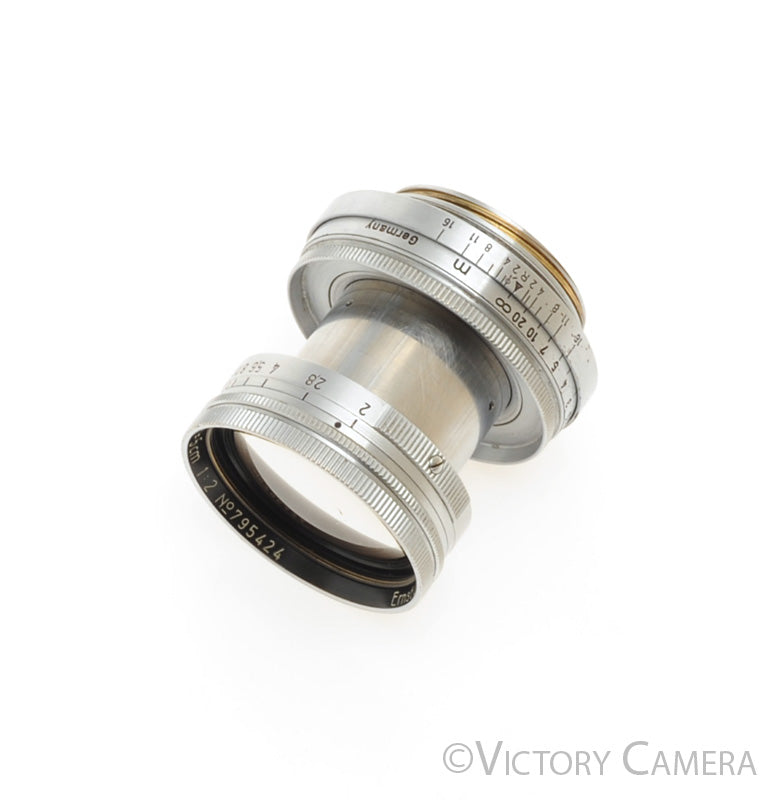 Leica Screw Mount Summitar 5cm 50mm f2 Coated Lens L39 LTM (Meters) [GOOD] - Victory Camera