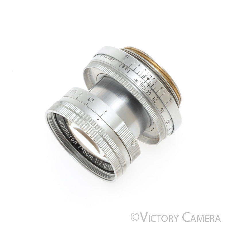 Leica 5cm 50mm f2 Collapsible Summicron Coated LTM Prime Lens  [EXC+] - Victory Camera