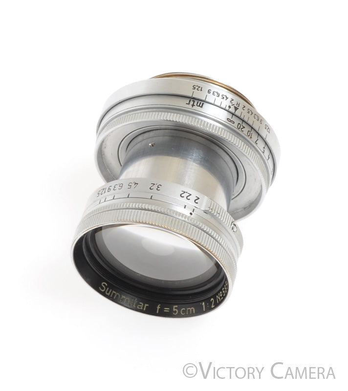 Leica Screw Mount Collapsible Summitar 5cm 50mm f2 Uncoated Lens L39 LTM  [EXC+] - Victory Camera