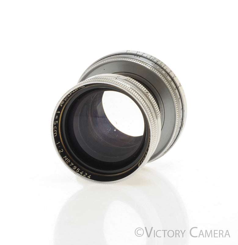 Leica Screw Mount Summitar 5cm 50mm f2 Coated Lens L39 LTM (Meters) [GOOD] - Victory Camera