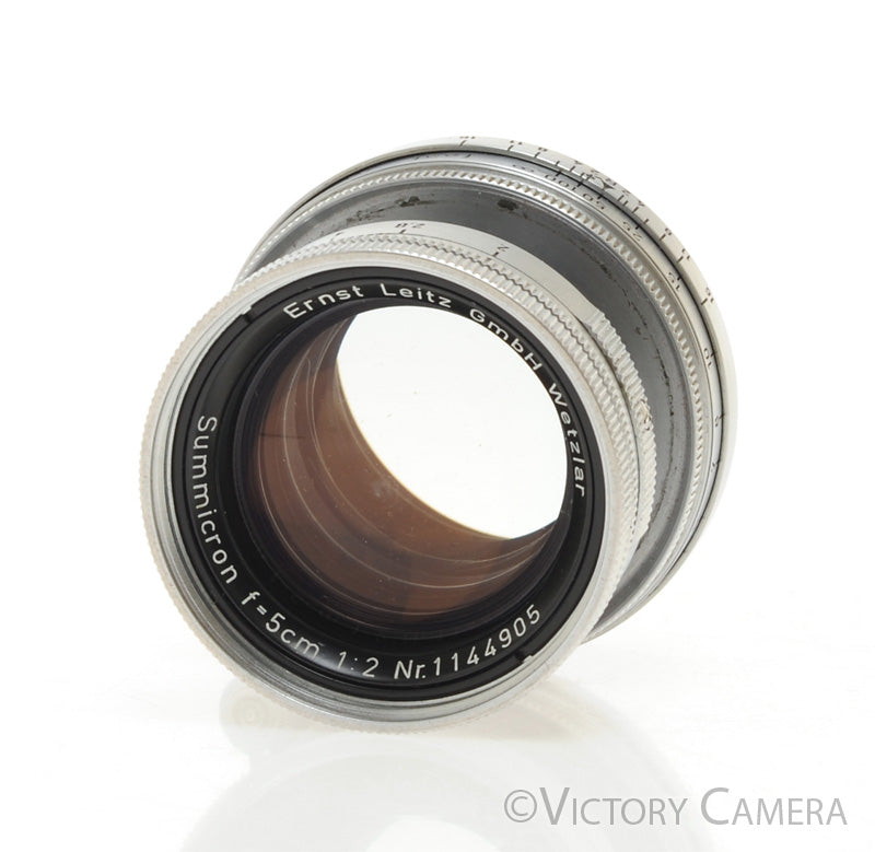Leica 5cm 50mm f2 Collapsible Summicron Coated LTM Prime Lens -Nice-  [EXC+] - Victory Camera