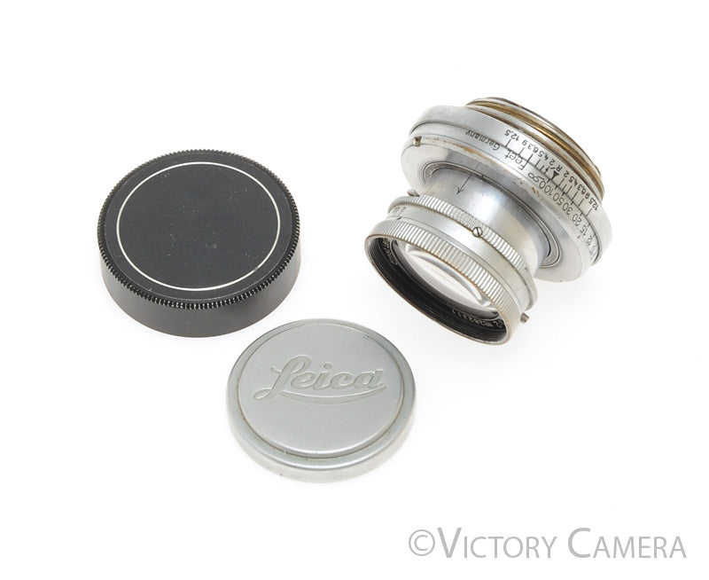 Leica Summar 5cm 50mm f2  LTM L39 Screw Mount Uncoated Lens [EXC] - Victory Camera