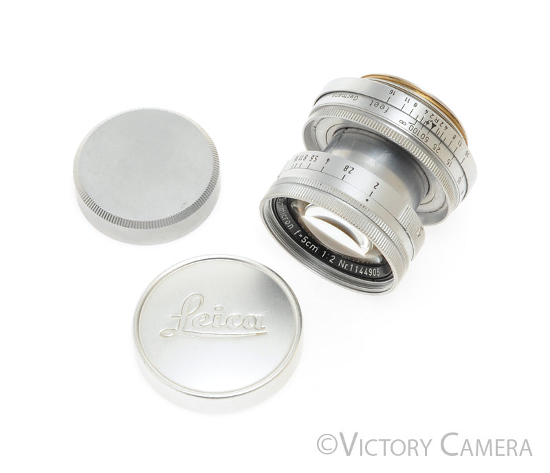 Leica 5cm 50mm f2 Collapsible Summicron Coated LTM Prime Lens -Nice-  [EXC+] - Victory Camera