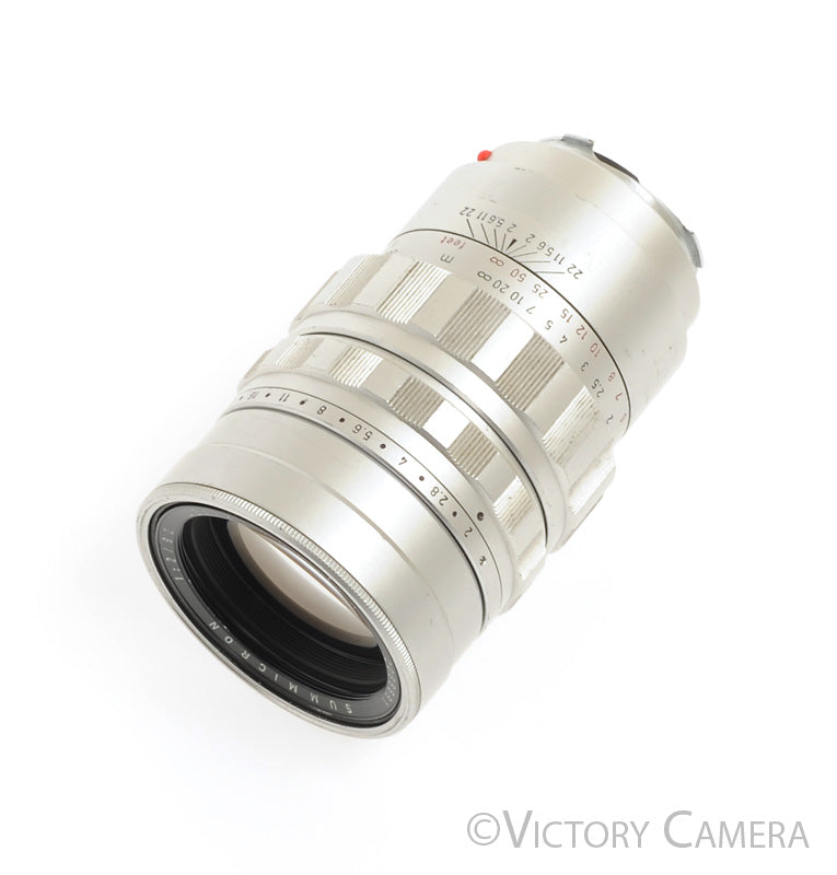 Leica 90mm f2 V1 Summicron-M Chrome M Mount Prime Lens [EXC] - Victory Camera