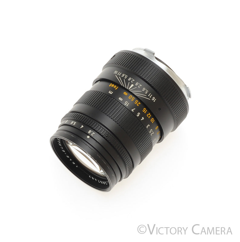 Leica Leitz 90mm f2.8 Tele-Elmarit (Thin) Black Telephoto Lens M Mount [EXC-] - Victory Camera