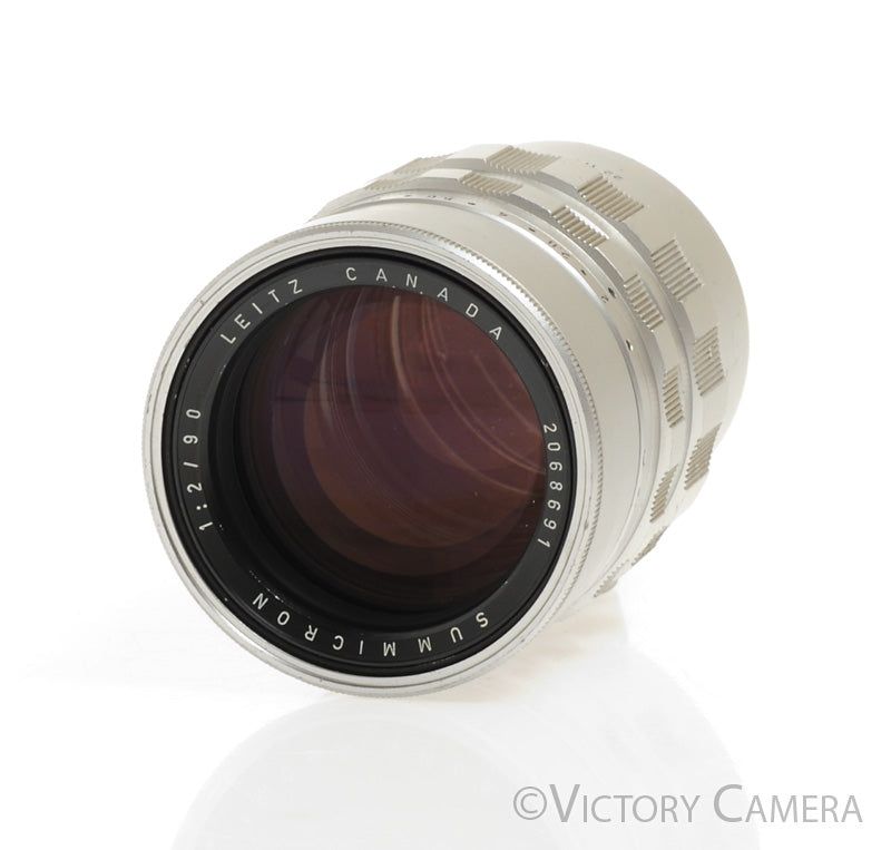 Leica 90mm f2 V1 Summicron-M Chrome M Mount Prime Lens [EXC] - Victory Camera