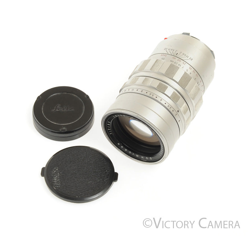 Leica 90mm f2 V1 Summicron-M Chrome M Mount Prime Lens [EXC] - Victory Camera