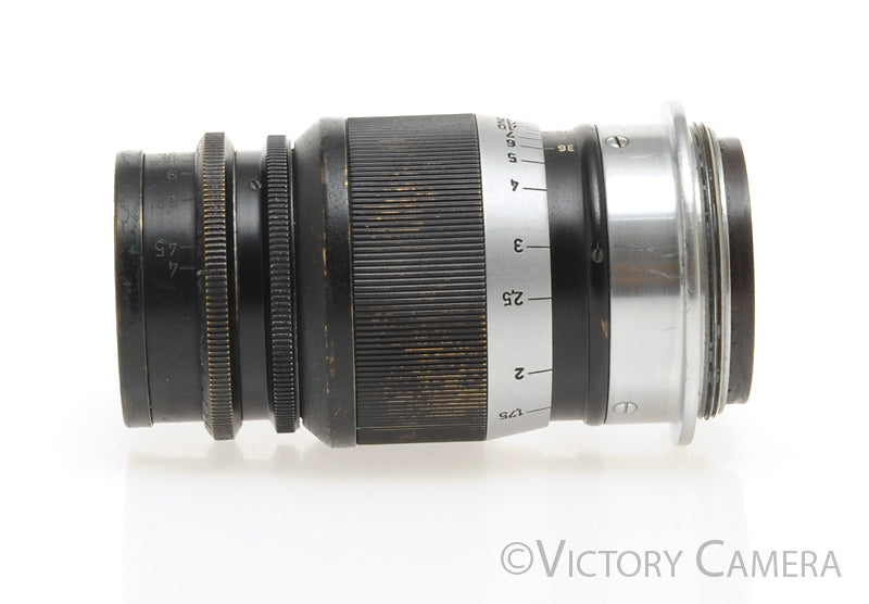 Leitz Leica Elmar 9cm 90mm f4 Black LTM Lens [EXC] - Victory Camera