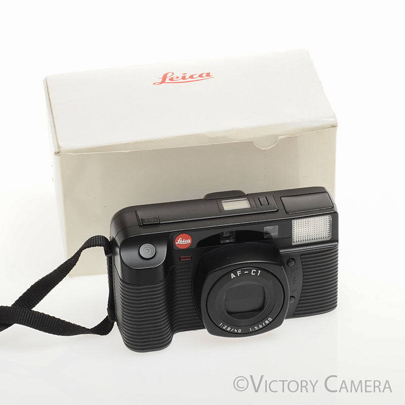 Leica AF-C1 Black 35mm Point & Shoot Camera w/ 40mm f2.8 + 80mm f5.6 [