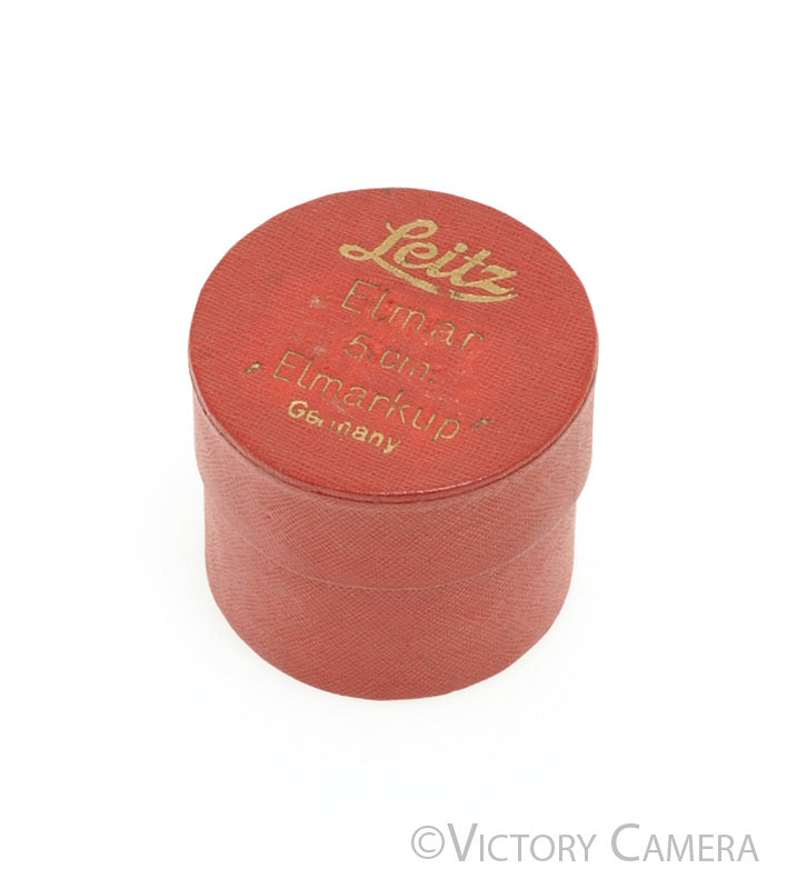 Leica Elmar 5cm f3.5 LTM Red Tube / Case  [EXC] - Victory Camera