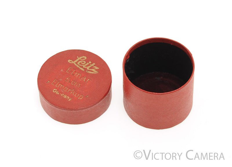 Leica Elmar 5cm f3.5 LTM Red Tube / Case  [EXC] - Victory Camera