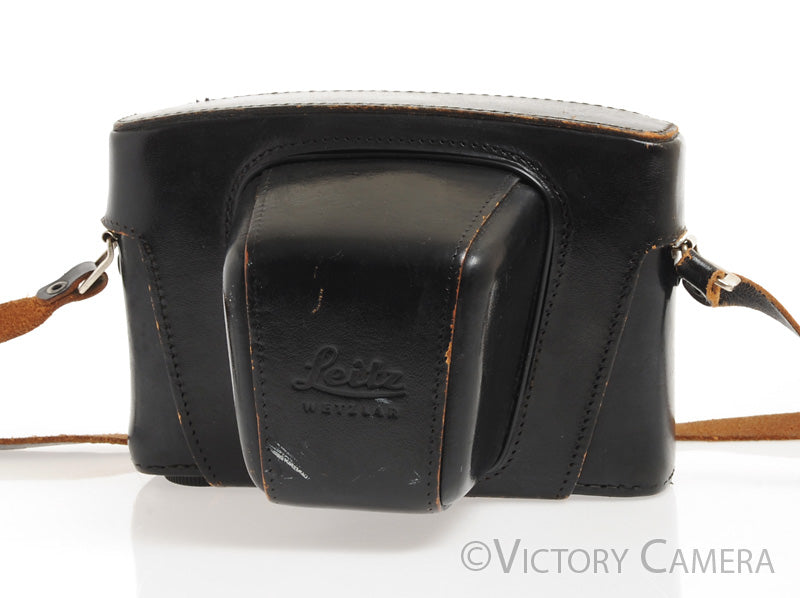 Leica Leitz M5 Black Leather Ever Ready Case w/ 1/4&quot; Screw -Window Intact- [EXC] - Victory Camera