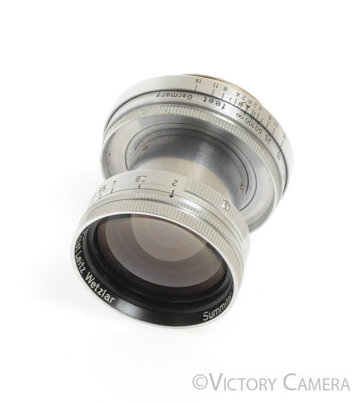Leica Summitar 5cm f2 Coated Lens L39 LTM (ft) -Good Glass- [EXC-] - Victory Camera
