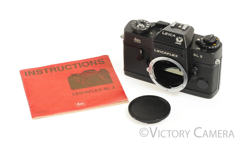 フィルムカメラ Leicaflex SL2 Black Film Camera Leica Leicaflex SL2 SL 2 Black 50 JAHRE 35mm Film Camera -Good Seals-