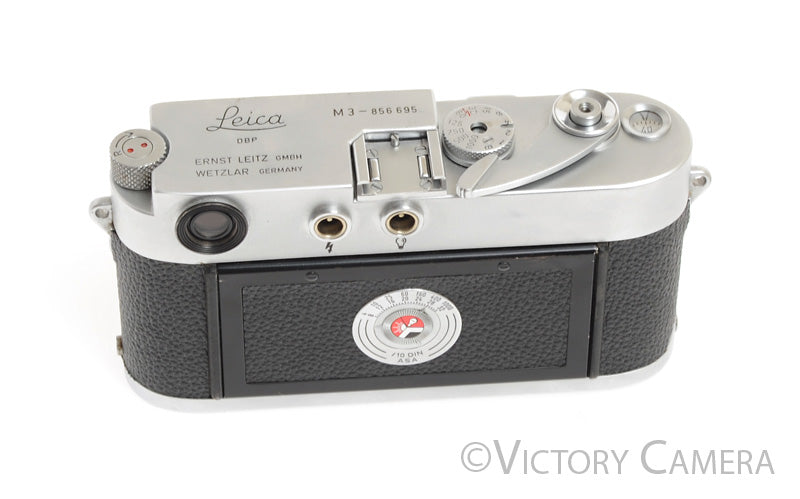 Leica M3 DS Chrome 35mm Rangefinder Camera Body -New Leather- [EXC-] - Victory Camera