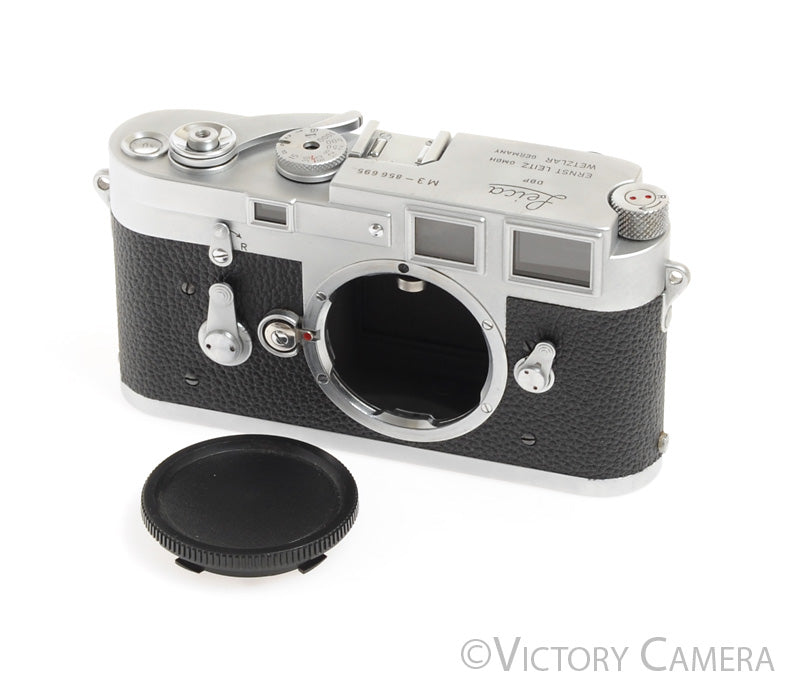 Leica M3 DS Chrome 35mm Rangefinder Camera Body -New Leather-