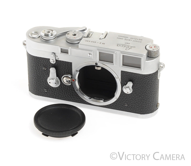 Leica M3 DS Chrome 35mm Rangefinder Camera Body -New Leather