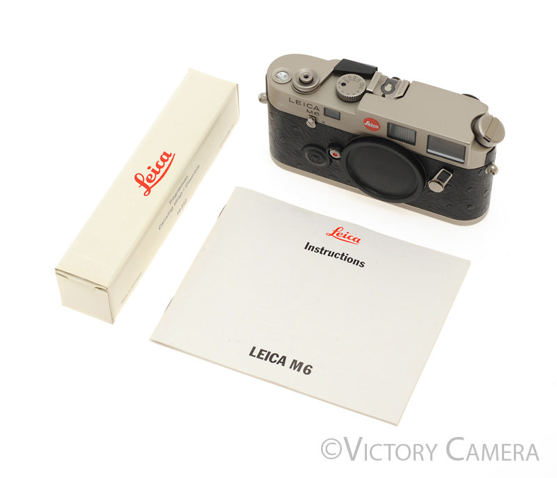 Leica M6 Titanium Ostrich Leather 35mm Rangefinder Camera Body w/ Box  [EXC+]