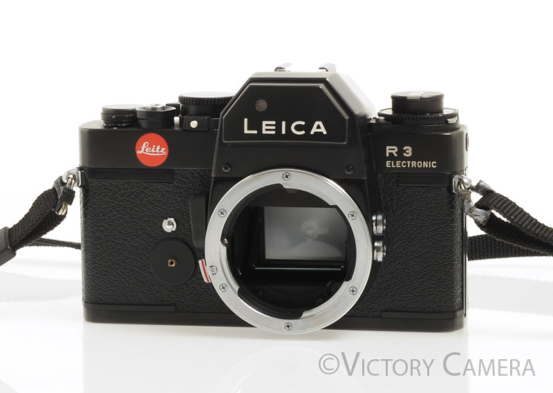 Leica R3 Electronic Black 35mm Film SLR Camera -No Self Timer- [Good] - Victory Camera